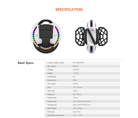 Electric Unicycle KingSong KS 14S