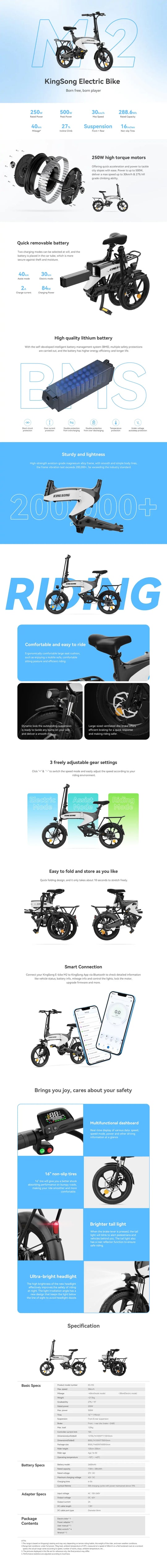 Kingsong Electric Cycle KS-M2