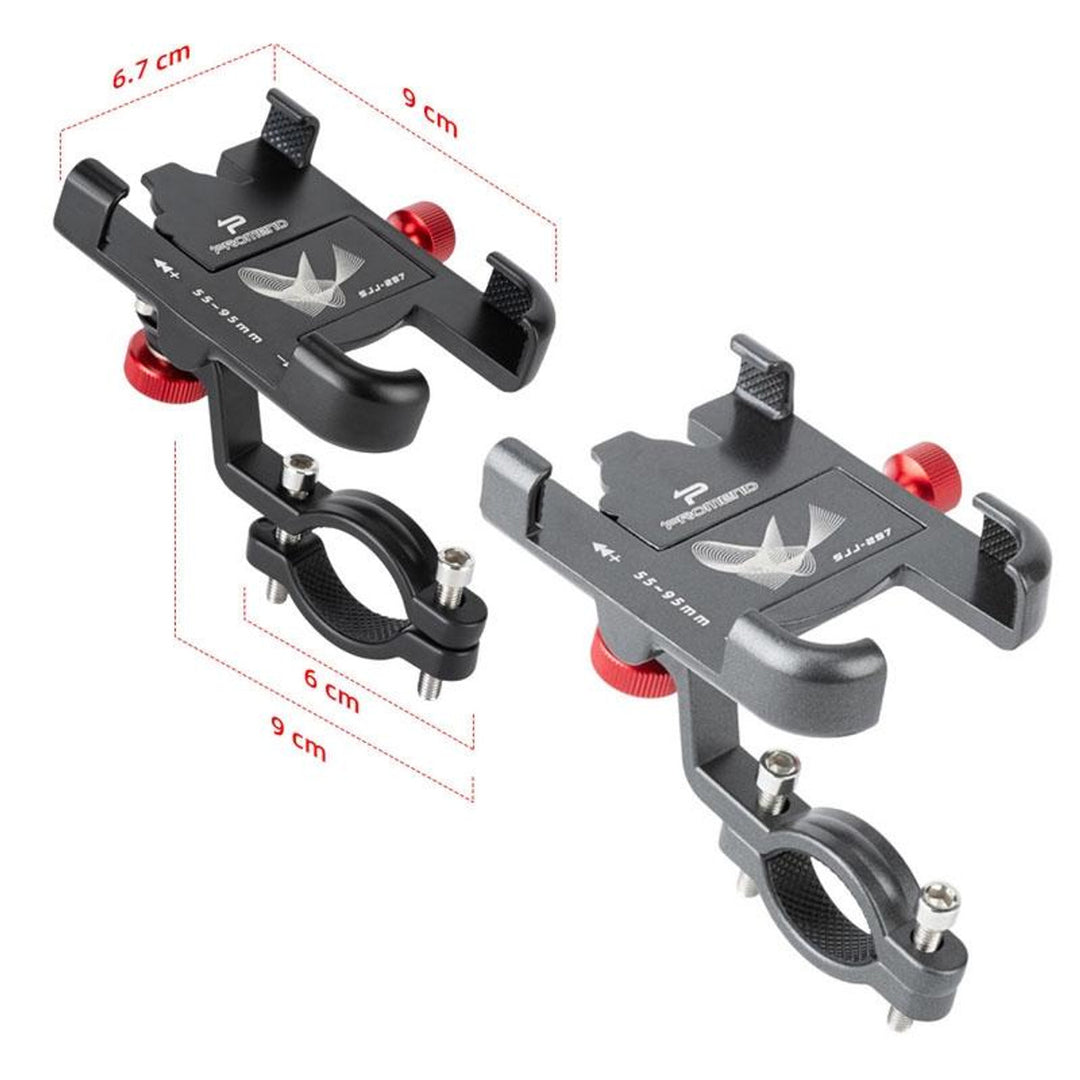 SJJ-297 Aluminum Alloy Rotation Adjustable Bicycle Mobile Phone Bracket